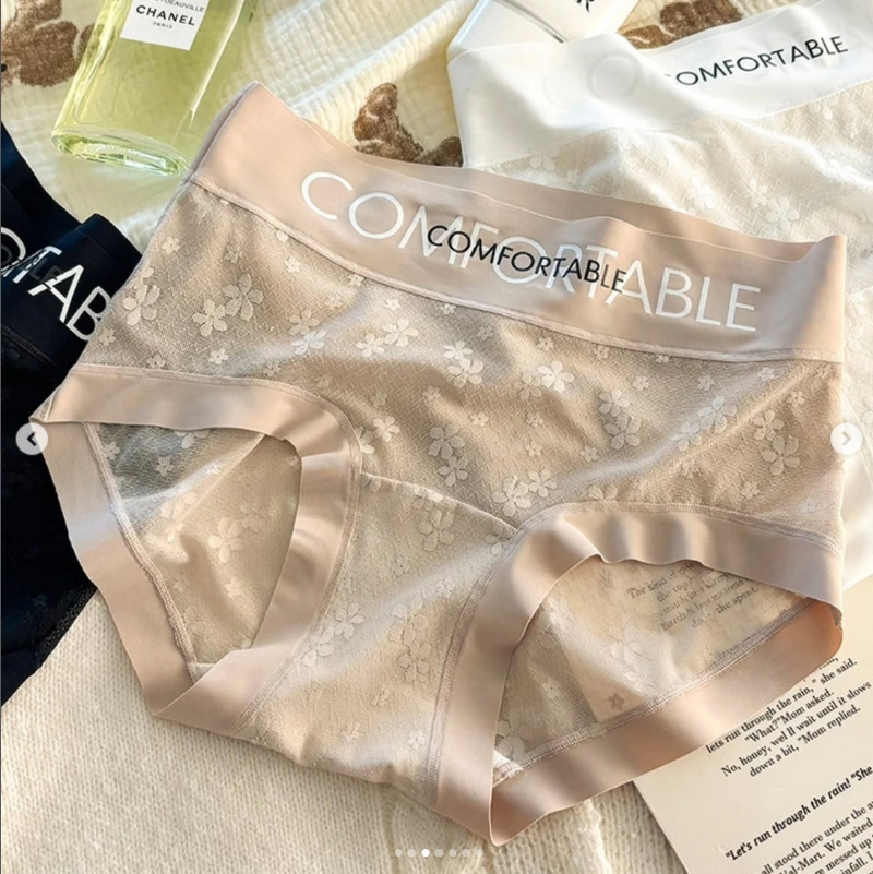 Women's Floral Panties Soft Breathable and Skin-Friendly Seamless Underwear